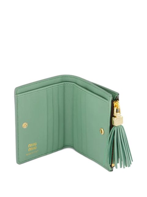 Miu Miu logo-embossed wallet - Brown