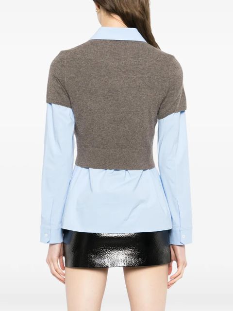 Alexander Wang Prestyled Knit Vest Shirt - Brown