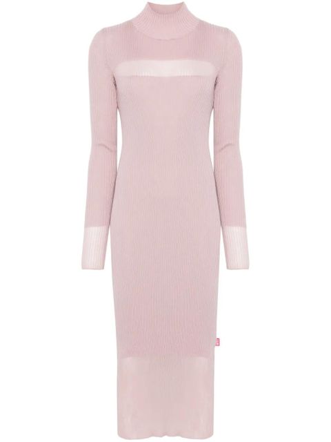 Diesel ribbed-knit midi dress - Pink - zdjęcie produktu nr 1