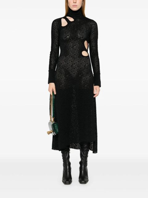 Victoria Beckham floral-embroidery dress - Black - zdjęcie produktu nr 2