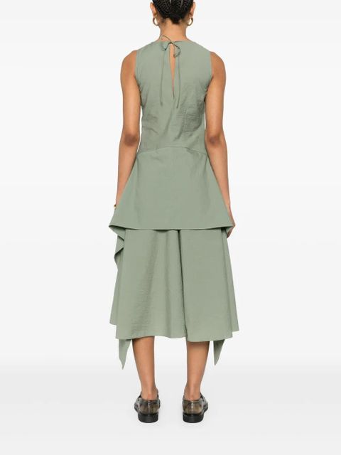 LOEWE crinkle-finish midi dress - Green - zdjęcie produktu nr 2
