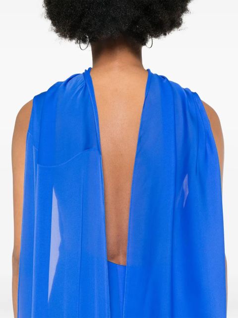 Givenchy draped silk maxi dress - Blue