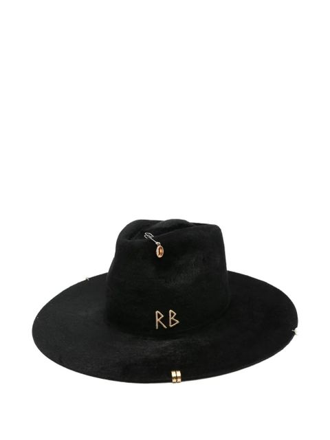 Ruslan Baginskiy felt-finish fedora - Black - zdjęcie produktu nr 1