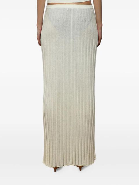 Christopher Esber pleated buttoned skirt - White