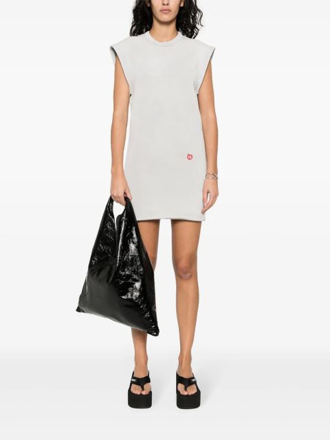Alexander Wang logo-print jersey mini dress - Grey