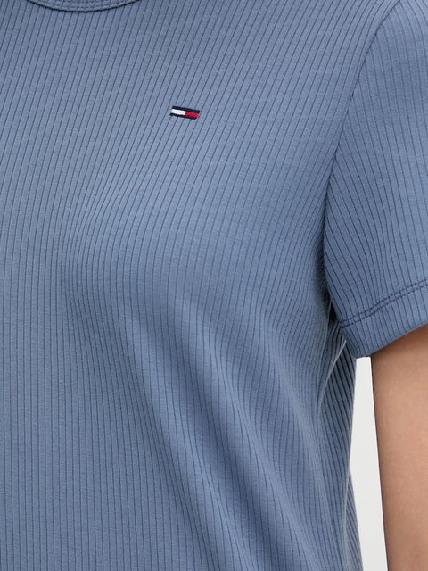 Tommy Jeans sukienka kolor niebieski midi rozkloszowana DW0DW19721