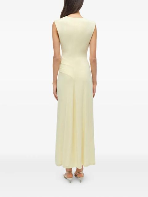 Simkhai Acacia cowl-neck gathered maxi dress - Yellow