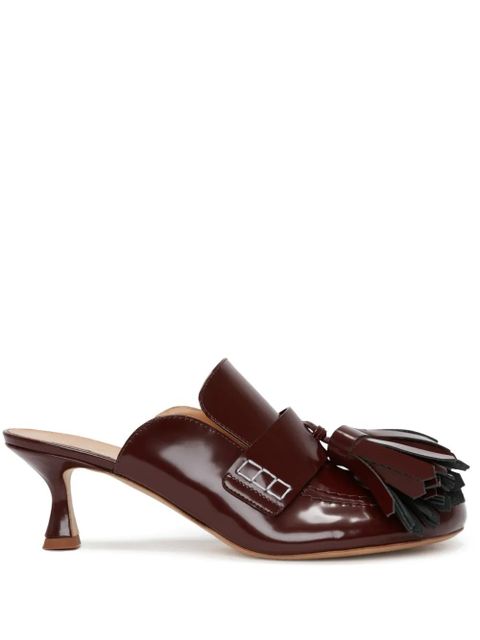 JW Anderson tassel-detail leather mules - Red - zdjęcie produktu nr 1