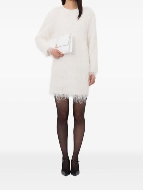 LouLou de Saison Tina fringe long-sleeve mini dress - White - zdjęcie produktu nr 2