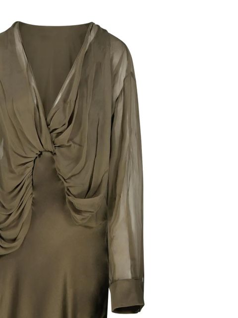 Christopher Esber draped-details maxi dress - Green