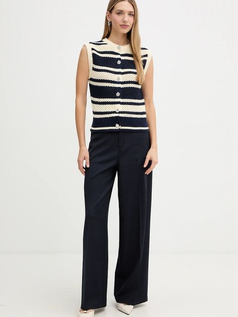 MAX&Co. kamizelka z dodatkiem wełny damski kolor beżowy 2526356044200