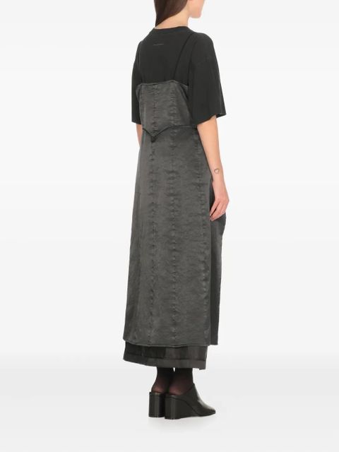 MM6 Maison Margiela lace-up flared dress - Black