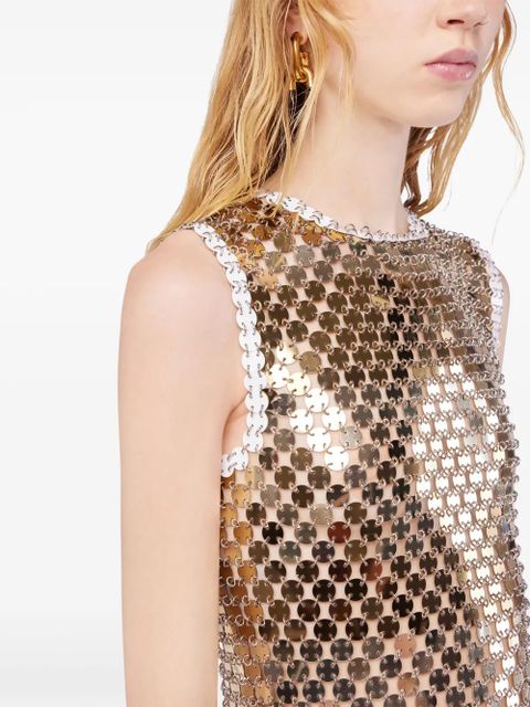 Rabanne stud assembly mini dress - Gold