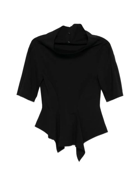 KHAITE Pippa cowl-neck blouse - Black - zdjęcie produktu nr 1