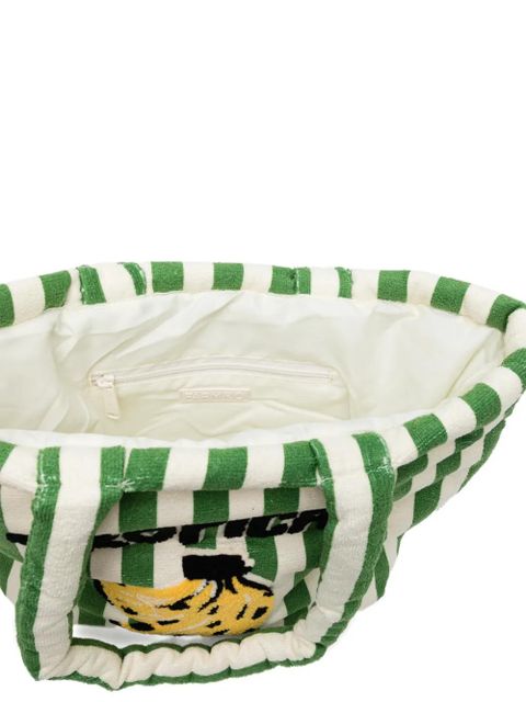 FARM Rio striped tropical banana tote bag - Green