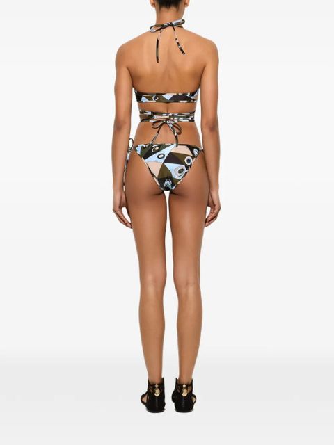 PUCCI Occhi print triangle bikini top - Black