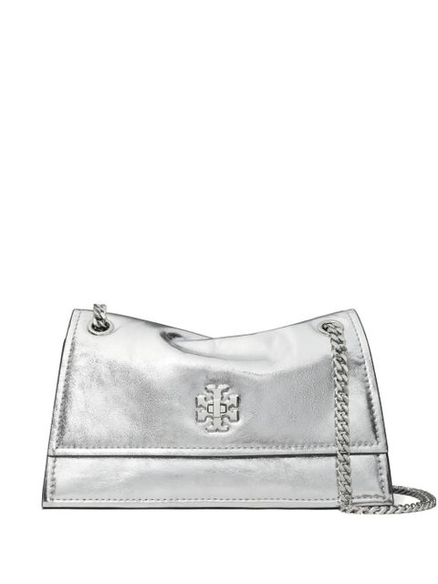 Tory Burch mini Kira turn-lock metallic shoulder bag - Silver - zdjęcie produktu nr 1