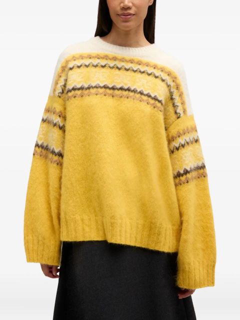 GANNI patterned sweater - Yellow