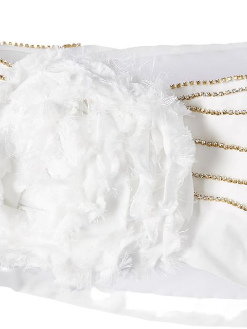 Maison Michel Hiromi rose-embellished crystal-detail headband - White - zdjęcie produktu nr 2