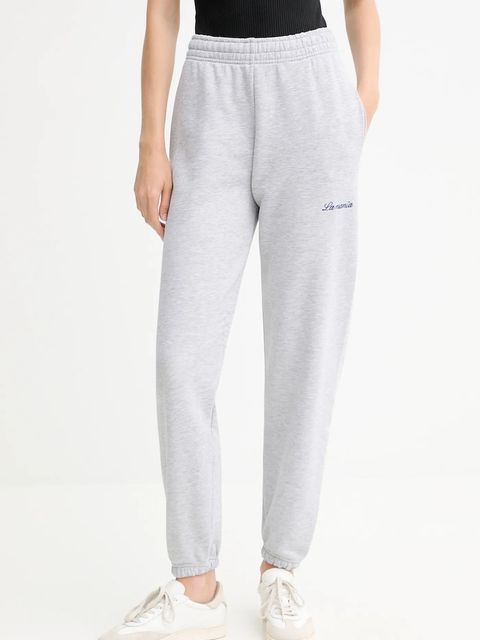 La Mania spodnie dresowe DUO kolor szary gładkie DUO - zdjęcie produktu nr 1