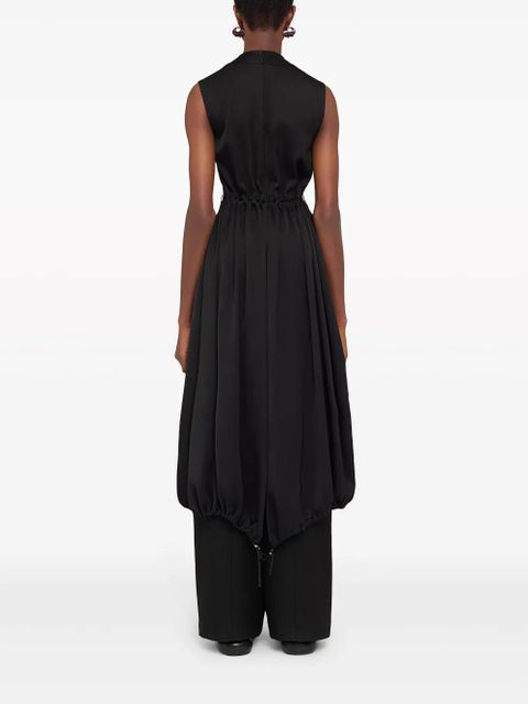 Jil Sander pleated fitted dress - Black