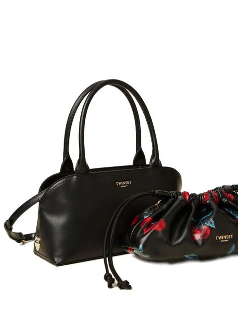 TWINSET logo-plaque tote bag - Black