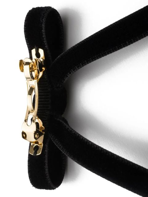 Prada logo hair clip - Black