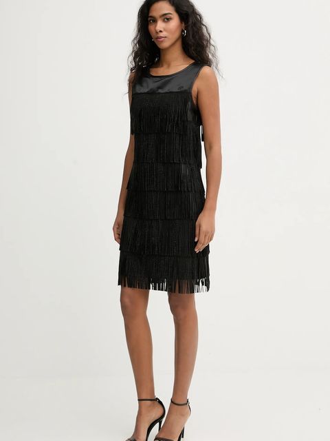 Karl Lagerfeld sukienka kolor czarny mini prosta B1W13056