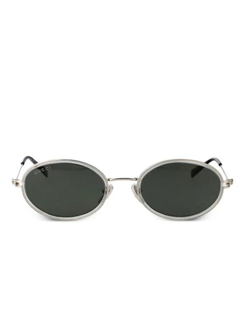 Gucci Eyewear GG1980S oval-frame sunglasses - Silver - zdjęcie produktu nr 1