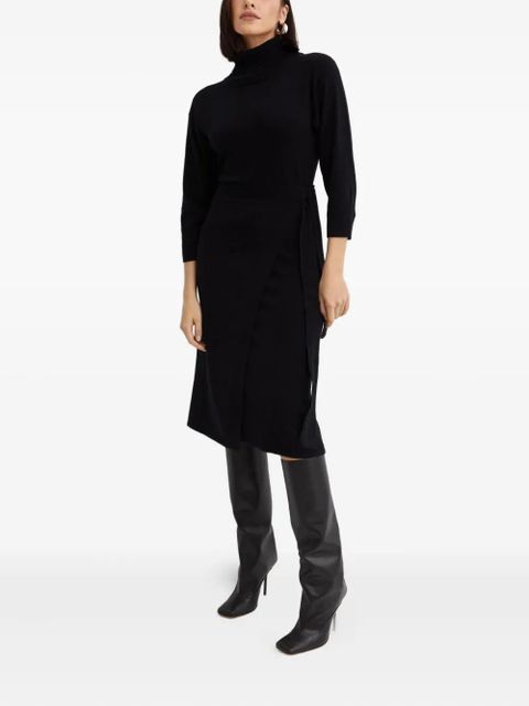 Yves Salomon turtleneck belted dress - Black - zdjęcie produktu nr 2