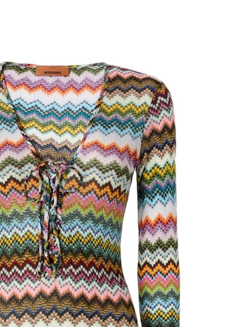 Missoni chevron-pattern tie beach dress - Blue - zdjęcie produktu nr 2