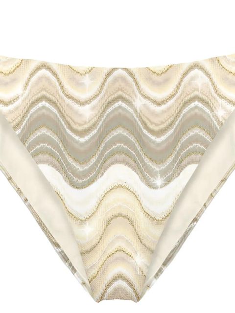 MC2 Saint Barth Sadie Marielle wave-pattern bikini bottom - Neutrals - zdjęcie produktu nr 2