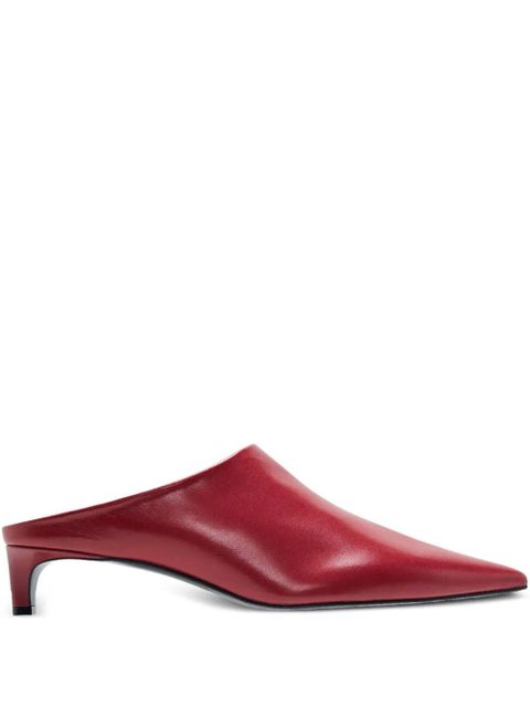 Jil Sander pointed-toe leather mules - Red - zdjęcie produktu nr 1