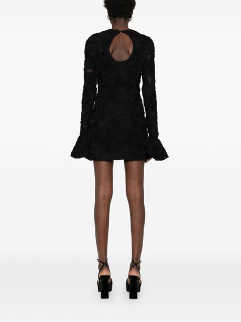 ROTATE BIRGER CHRISTENSEN floral mesh mini dress - Black