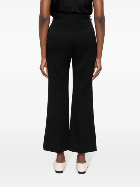 Lanvin flared cropped wool trousers - Black