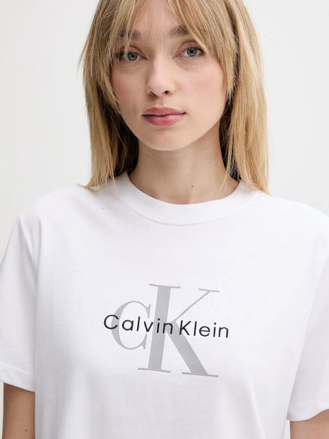Calvin Klein Jeans t-shirt bawełniany damski kolor biały LV047B865G - zdjęcie produktu nr 2