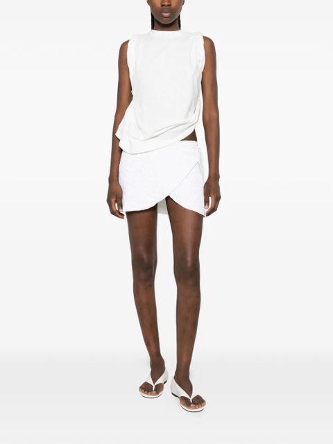 Oséree sequin-embellished wrap mini skirt - White