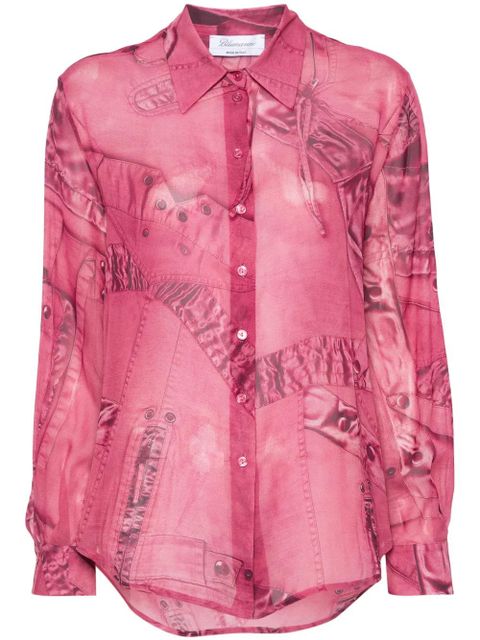 Blumarine all-over graphic-print shirt - Pink - zdjęcie produktu nr 1