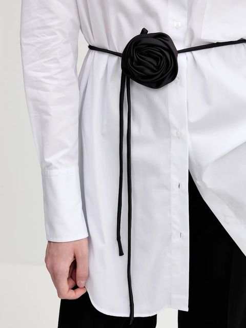 HUGO koszula bawełniana damska kolor biały relaxed z kołnierzykiem klasycznym 50544553