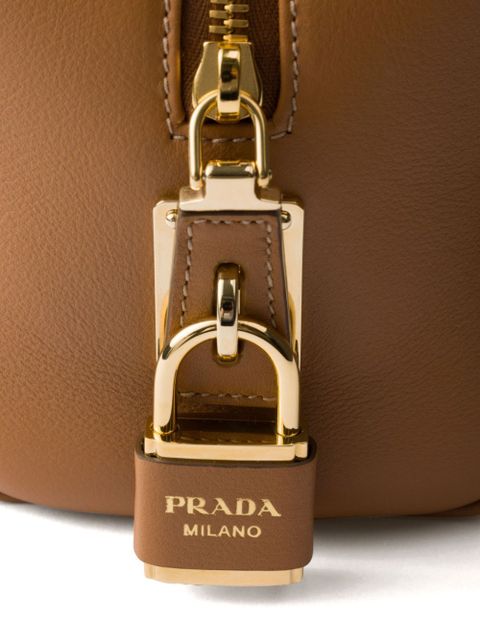 Prada medium leather tote bag - Brown