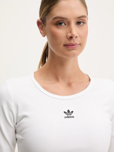 adidas Originals longsleeve Essential kolor biały JC9011