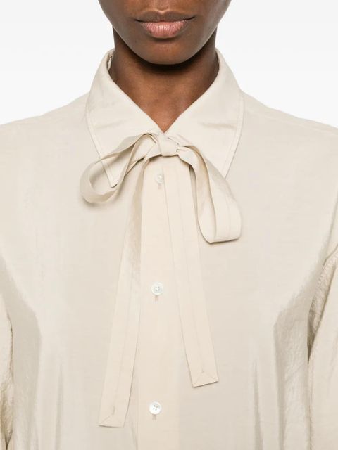LEMAIRE tie-neck shirt - Neutrals