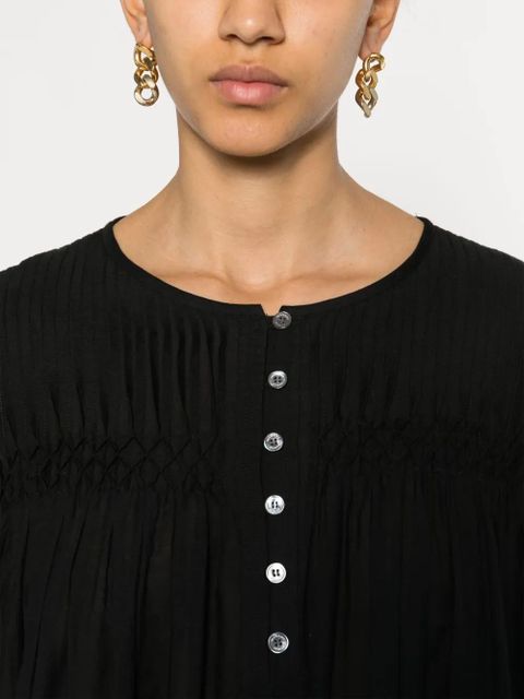 MARANT ÉTOILE Adeliani pintuck-detail dress - Black - zdjęcie produktu nr 2