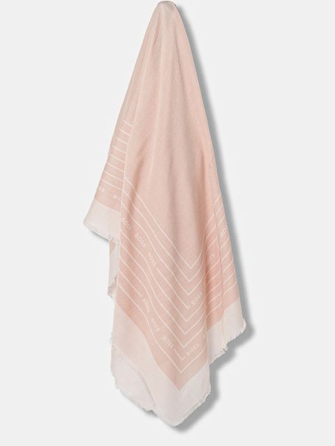 BOSS chusta z domieszką jedwabiu kolor różowy 50521800 - zdjęcie produktu nr 1