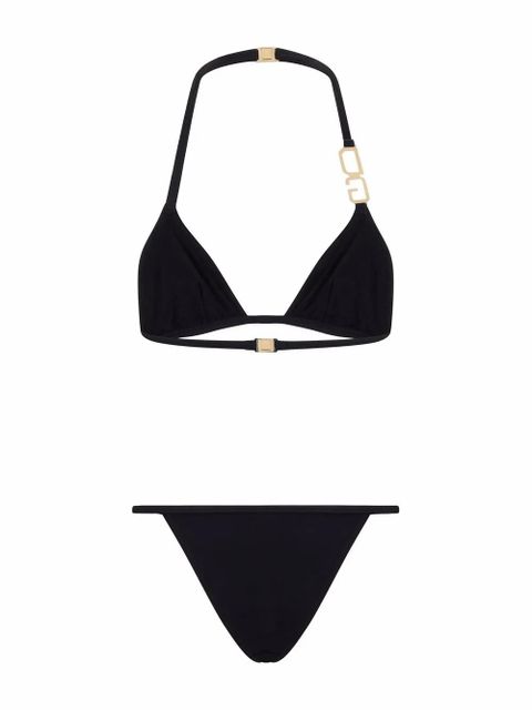Dolce & Gabbana DG-logo triangle bikini - Black