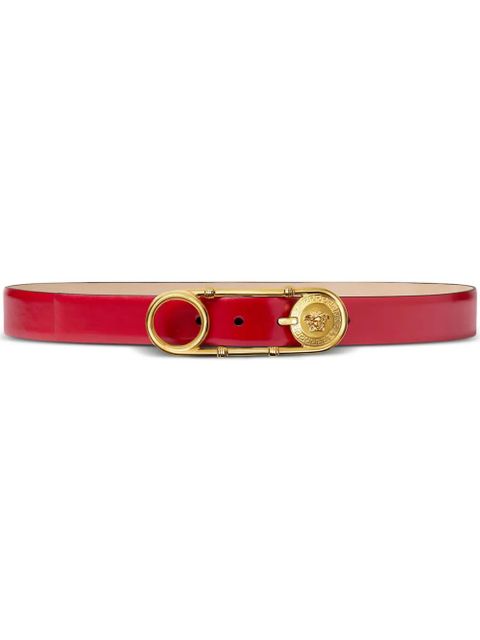 Versace Safety Pin leather belt - Red - zdjęcie produktu nr 1