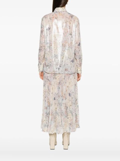 Golden Goose sequin floral shirt - Neutrals