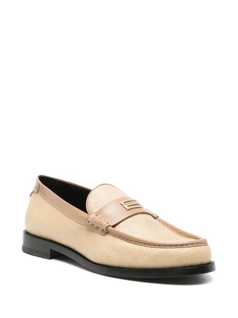 Victoria Beckham logo-plaque loafers - Neutrals