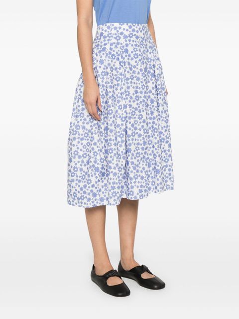 Marni poplin midi skirt - White