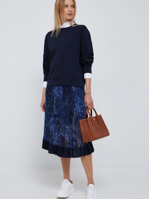 Lauren Ralph Lauren torebka skórzana 431876725005 kolor brązowy